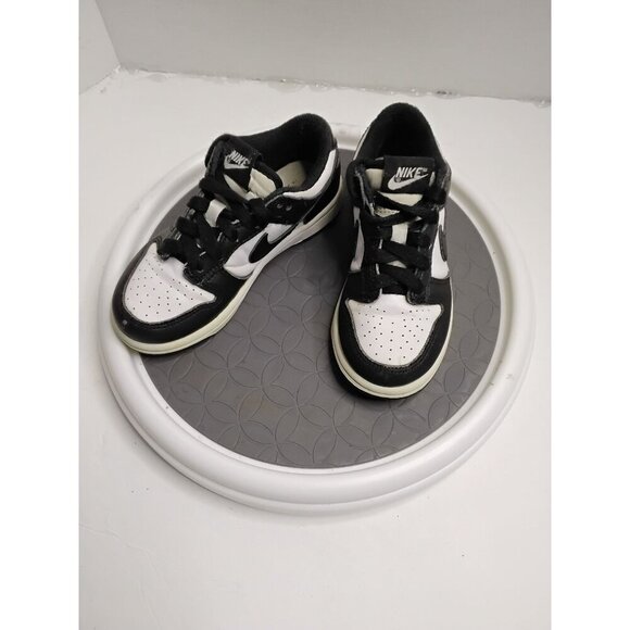 Nike Dunk Low Toddler Shoes Size 8C Black & White - Picture 2 of 6